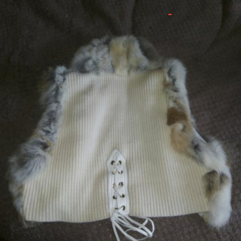 Real rabbit vest.